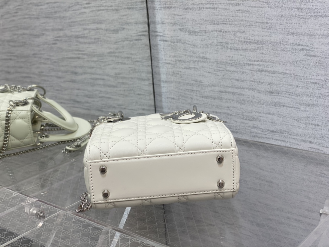 Mini Lady Dior Bag Latte Cannage Lambskin